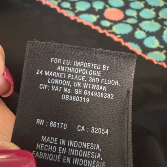 Anthropologie HD in Paris Asymmetrical Dress in Teal and Black - Picture 7 of 12